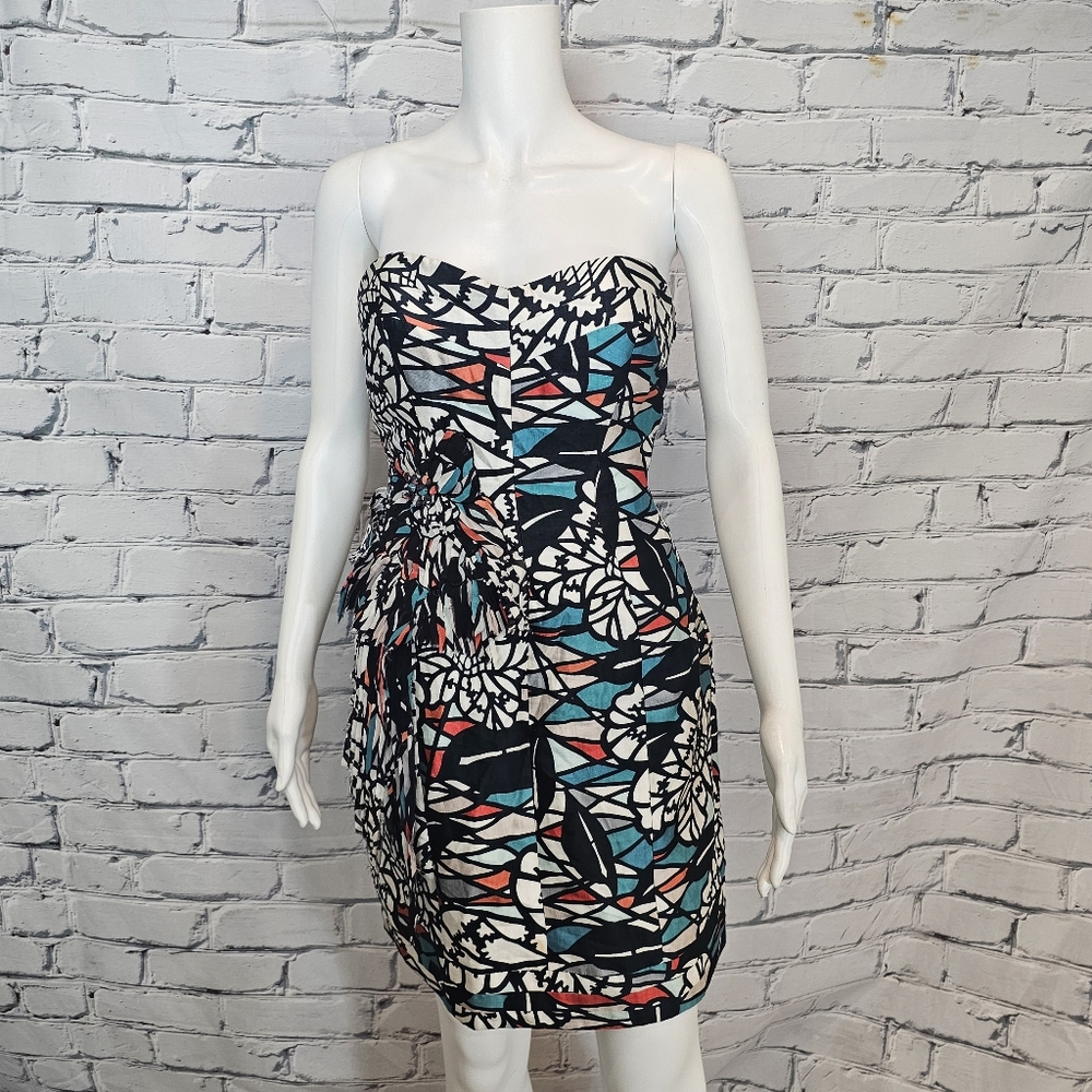 Matthew Williamson Colorful Silk Blend Mini Dress